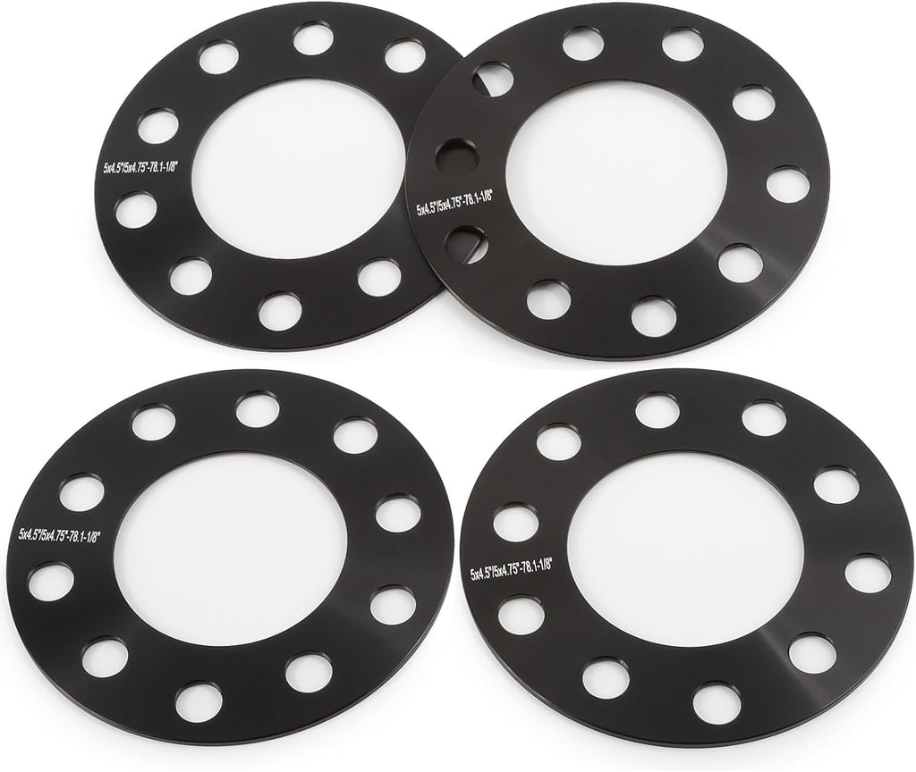JiiinMiiin 5x4.5 5x4.75 Wheel Spacers,1/8"(3mm) Wheel Spacer Adapters 78.1mm Hub Bore for 1964-2014 Mustang 1991-2011 Ranger 1984-2001 Cherokee 1987-2006 Wrangler 1991-2012 Town Car 1992-2021 Camry