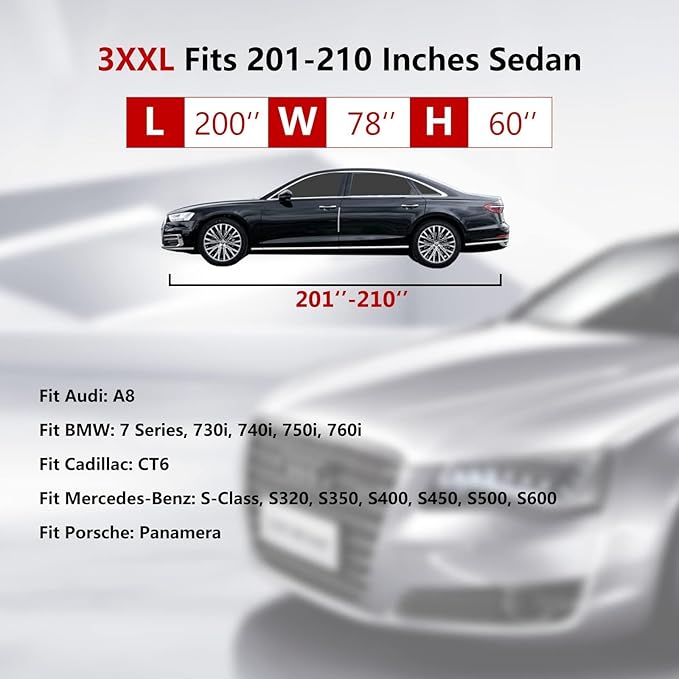 Tecoom Car Cover Waterproof All Weather, Outdoor Indoor Car Covers - Image 6