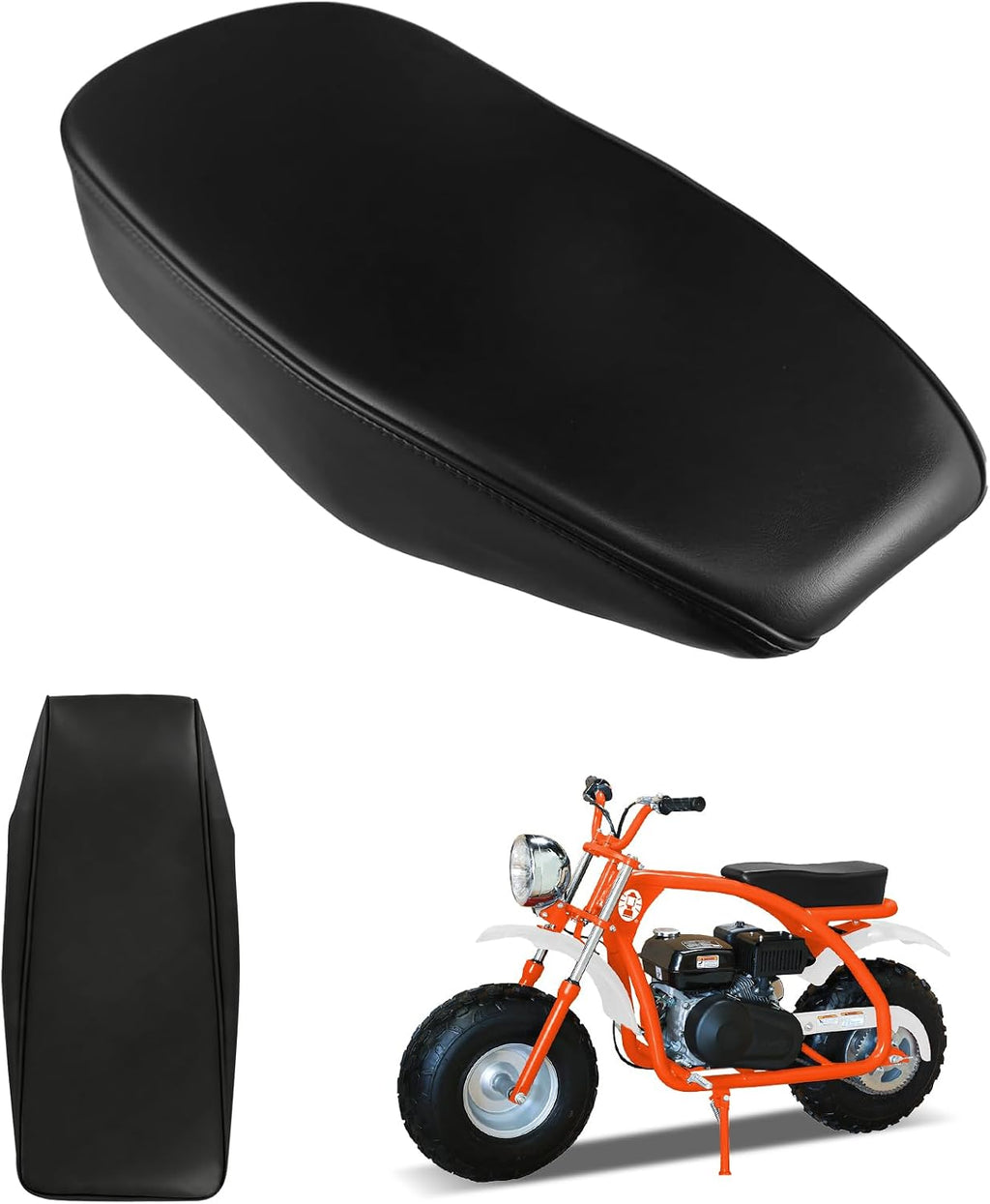 Seat Cover Replacement for 17" Coleman BT200X Mini Bike 196cc, Hisun 200-7 for Viper 200cc, Heavy Duty Leather Material