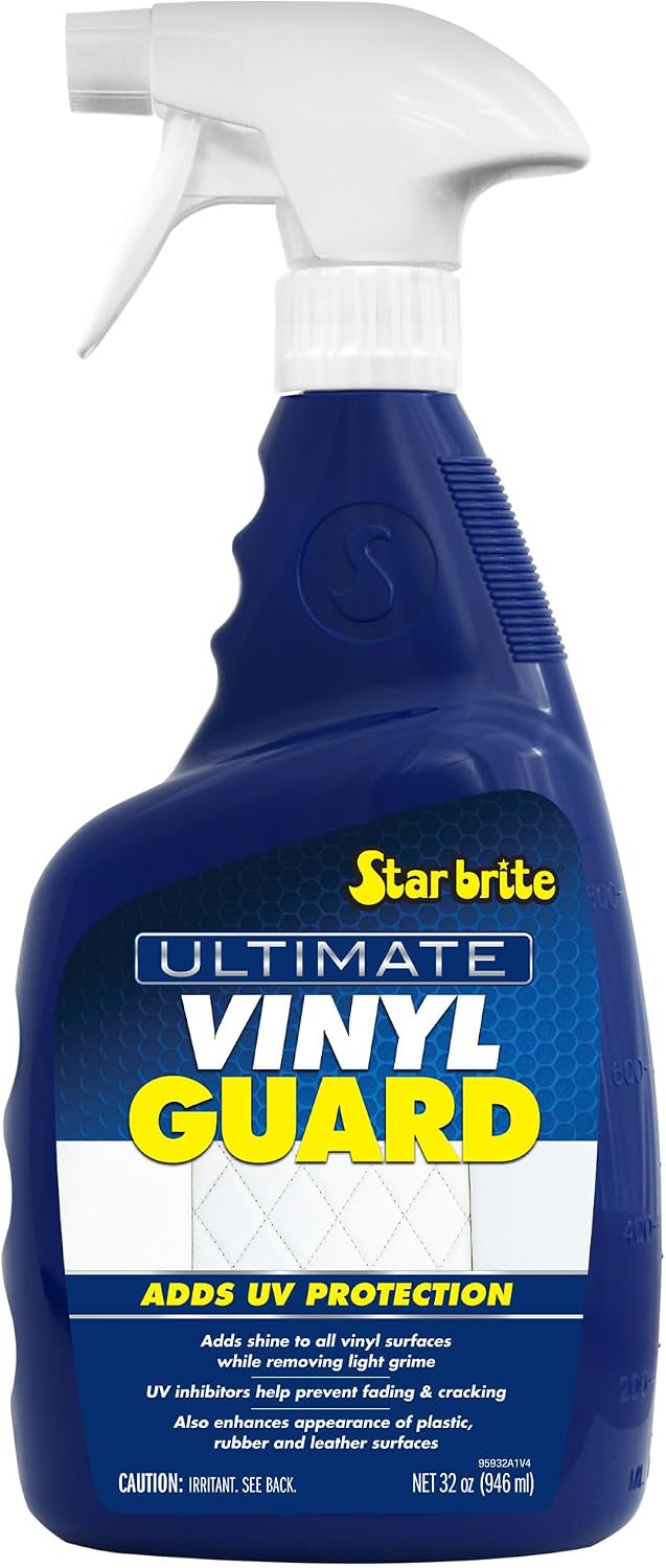 STAR BRITE Ultimate Vinyl Guard - Spray on Protection & Shine - Prevent Fading & Cracking - for Vinyl, Leather, Plastic & Rubber - 32 OZ (095932)