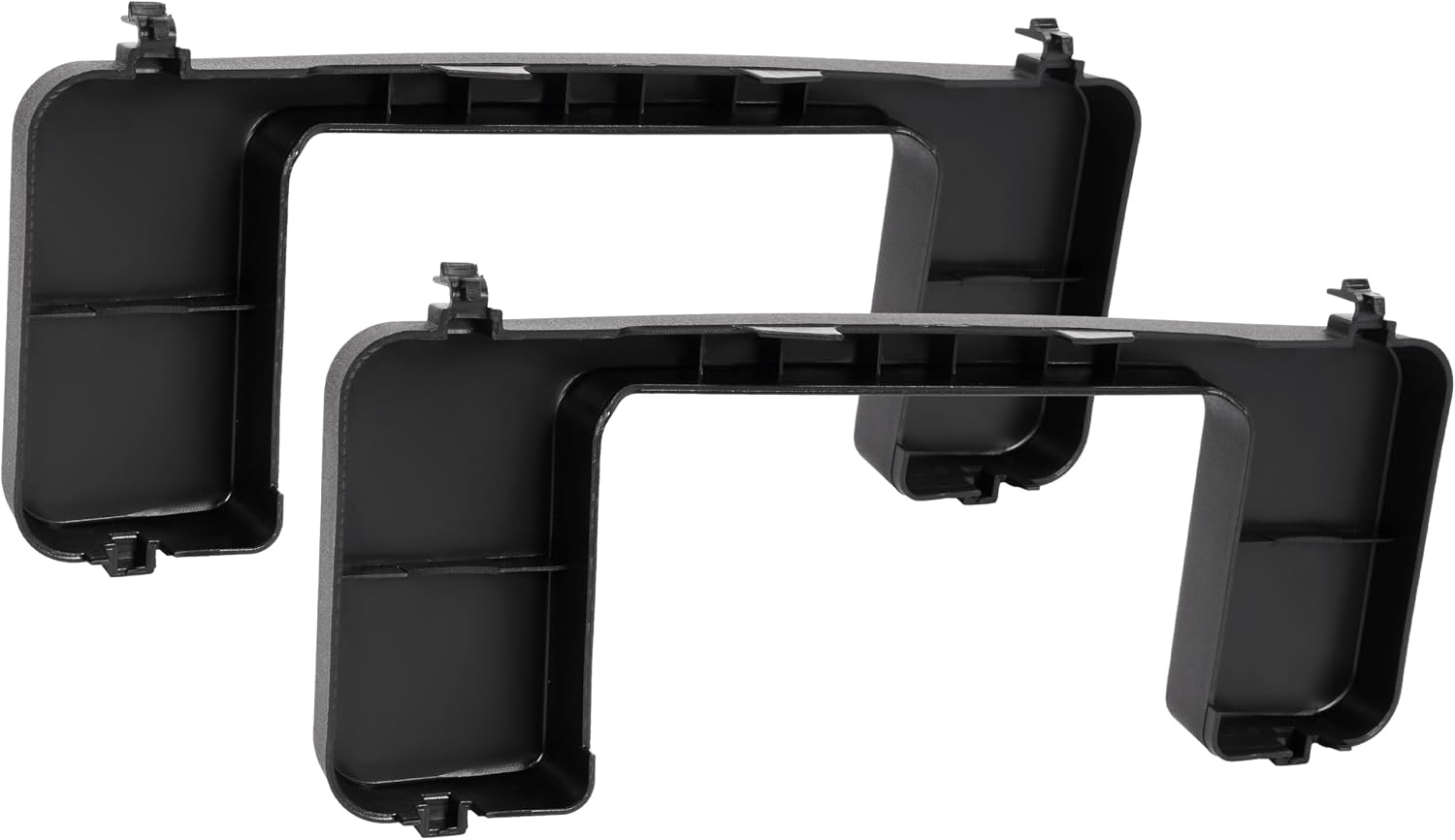 ALMULOO 2-Piece Front Bumper Tow Hook Cover Set for 2017-2022 Ford F250 F350 F450 & 2017-2020 F550 Super Duty - Replacement for FO1037107, HC3B 17F751-AC/AD, HC3Z17A900D, HC3Z 17A900-B