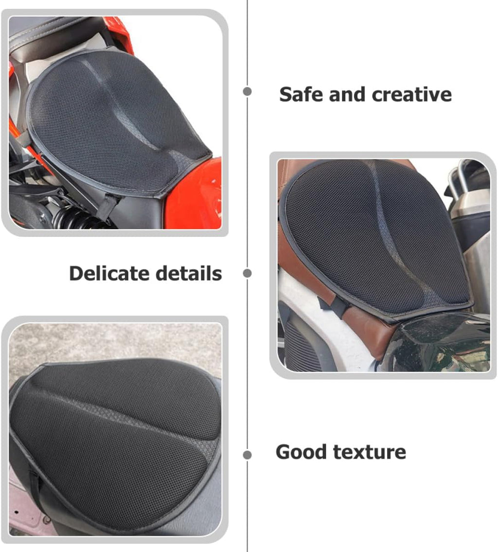 Breathable Motorcycle Seat Cushion Pad with Shock Absorption, Universal Four-Season Motorbike Seat Cover for Electric and Standard Motorcycles