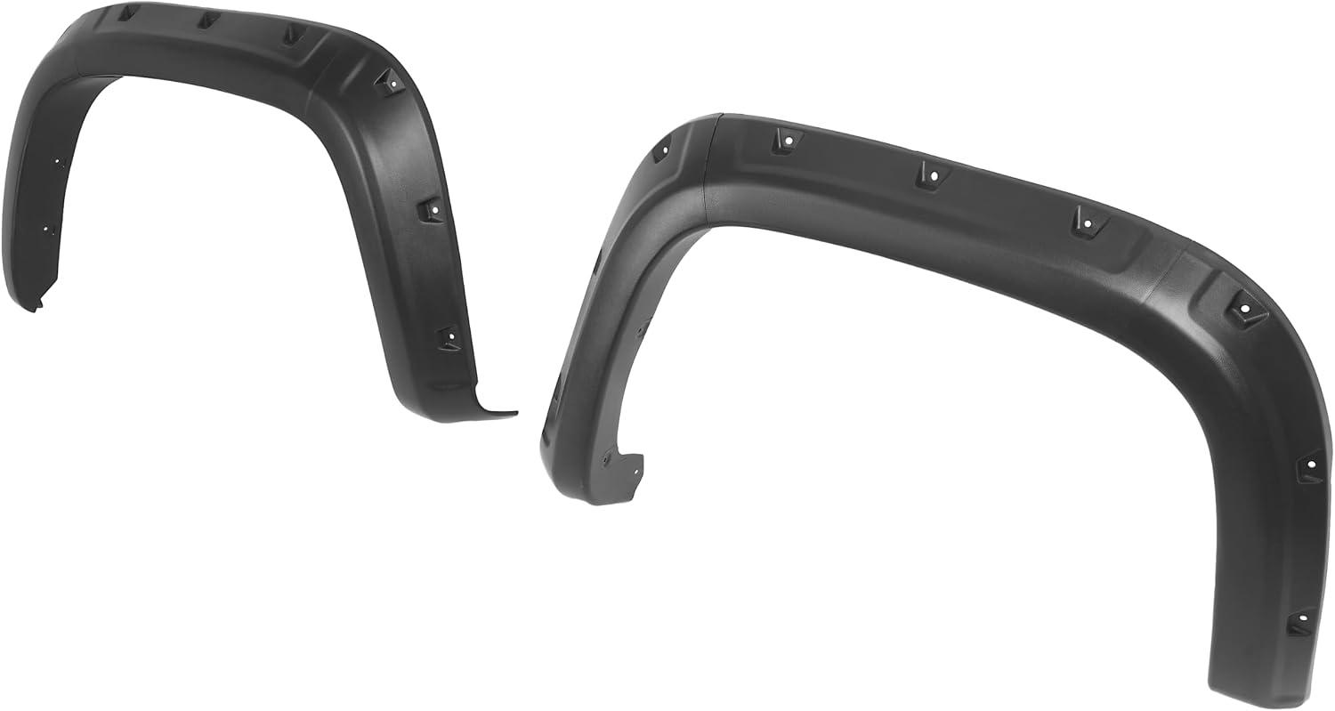 Fender Flare Compatible with 2015-2020 GMC Canyon 5'2" Bed Only | 4X3 Pcs Front & Rear Wheel Arch Cover Protector Set Plastic(PP) Textured Black