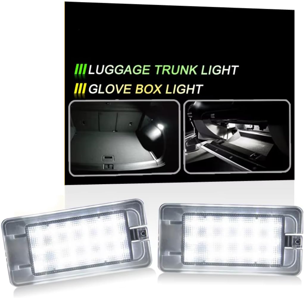 Car Trunk Light for Hyundai Accent Elantra Equus Genesis Veloster Sonata Azera, 2pcs Luggage Trunk Glove Box Light Assembly