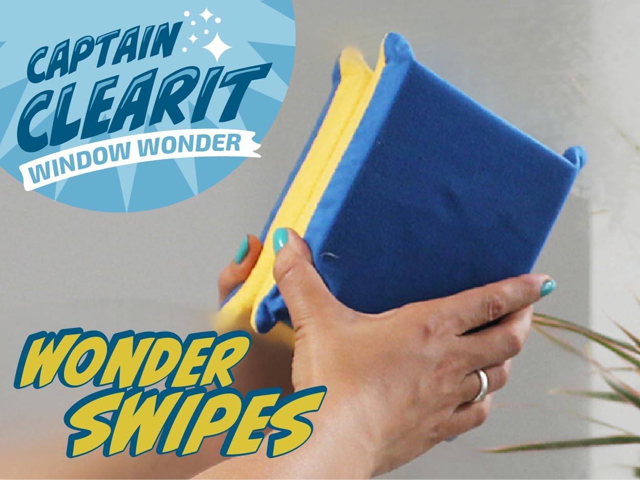 JJ KENT Captain Clearit Window Cleaner Sponge for Windshields, 2 Pack | Car window cleaner tool, non-scratch sponge for fog, steam, condensation, mirrors, glass, boats and bathroom surfaces