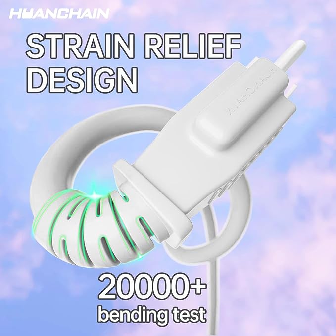 HUANCHAIN Indoor Outdoor White Extension Cord 8 ft Waterproof, 16/3 Gauge - Image 5