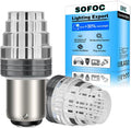SOFOC 1157 BAY15D LED Bulb, 12V DC 300LM Super Bright Blue, 2835 9-SMD with Flash for Dome, Door, Footwell, Glove Box & Trunk Lights on Motorcycle, Scooter, ATV, UTV, RV (2-Pack)
