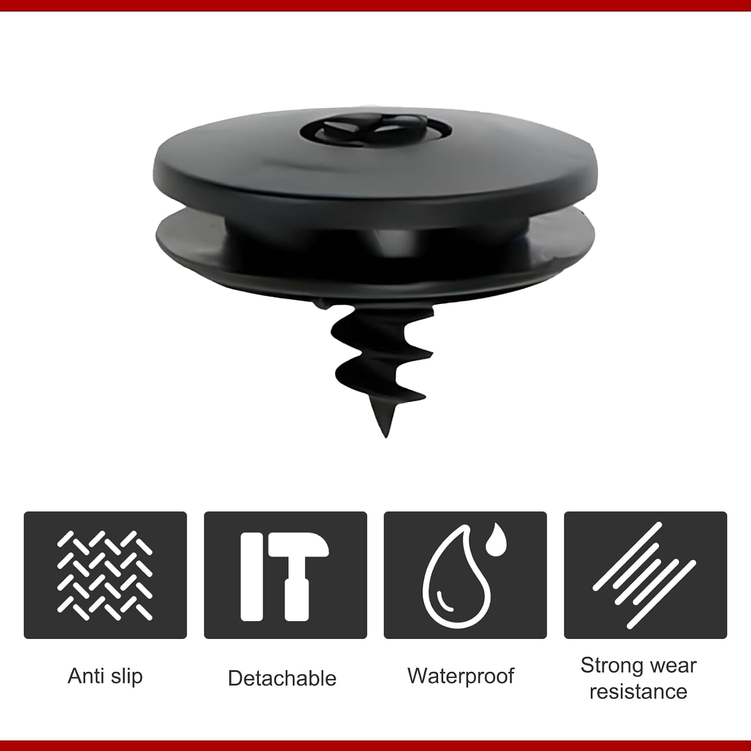 Pack-10 Car Carpet Fixers, Non-Slip Plastic Car Mat Screws, Compact Carpet Floor Mat Anti-Shift Clips, Suitable for Most Cars, Trucks (Black)