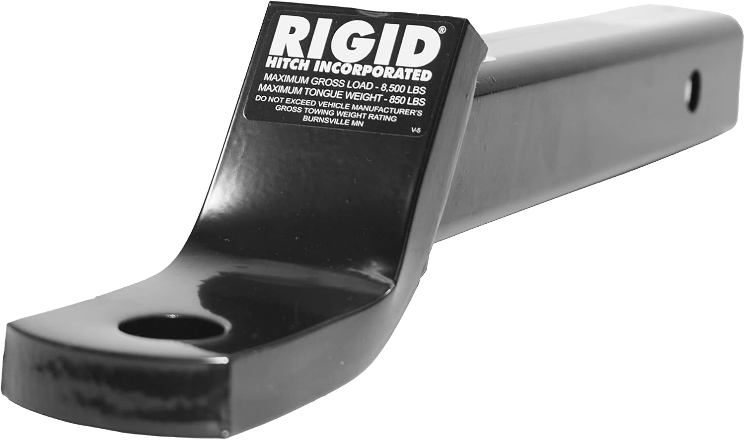 Rigid Hitch Class III, IV Hitch Ball Mount (UB-213-B) Fits 2-in Receiver, 8,500 lbs, 2-Inch Drop, Black