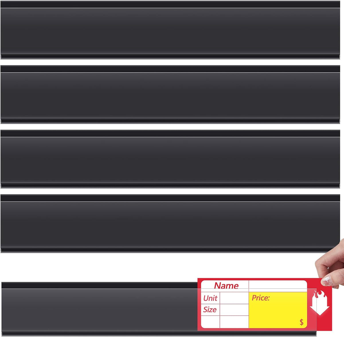 spiareal 50 pcs shelf label holders adhesive price, main product view