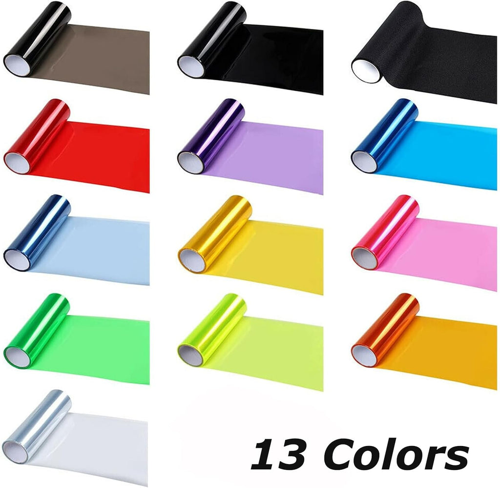Matte Black Car Light Tint Film - 30x100CM, Headlight, Brake, Taillight & Fog Light Tinted Color Films