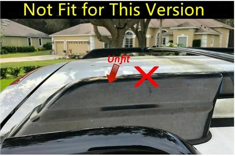 Rooftop Cargo Carrier 4Pcs Roof Rack Shell Protective Cover Front Rear Roof Luggage Bar Rail End for Toyota for Land for Cruiser for LC100 1998-2007 Roof Racks Boxes