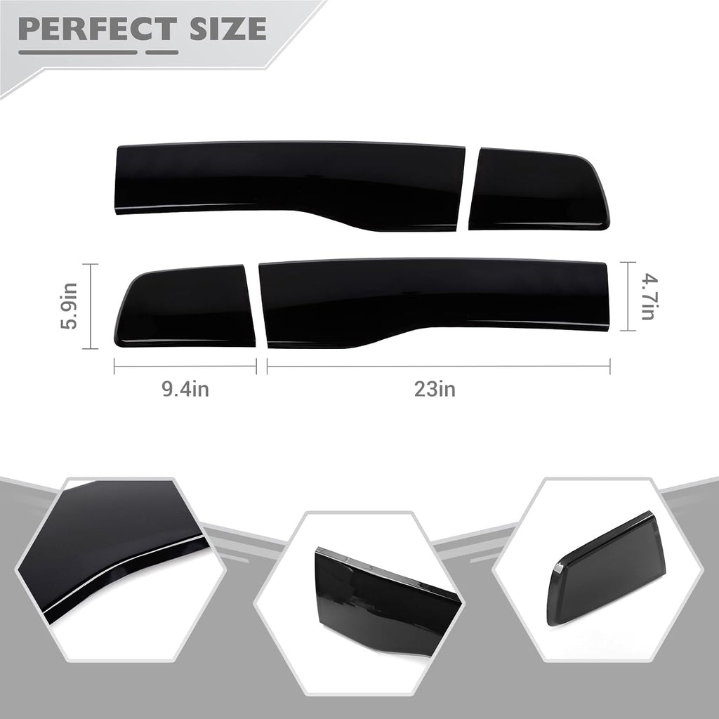 JeCar Tail Light Cover Smoked Tail Light Guard for 2011 2012 2013 2014 Dodge Charger Exterior Accessories