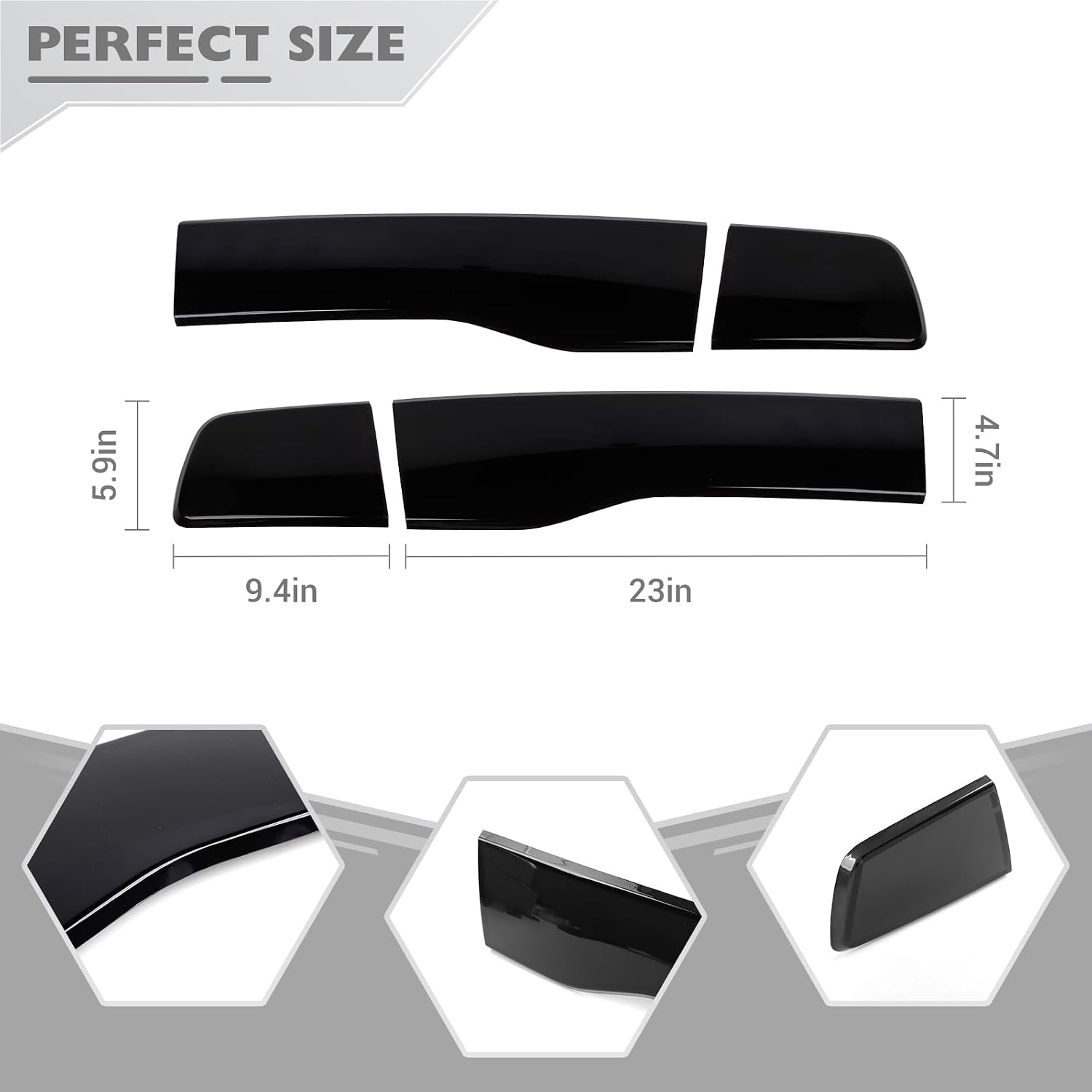 JeCar Tail Light Cover Smoked Tail Light Guard for 2011 2012 2013 2014 Dodge Charger Exterior Accessories