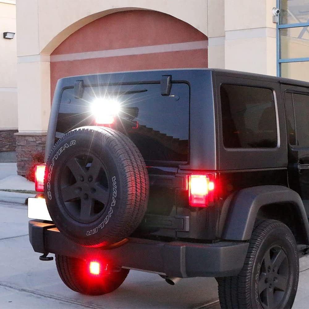 Red 15 LED 2 inch Trailer Truck Hitch Tow Haul Receiver Cover Brake Light with Pin 12V, 500098565