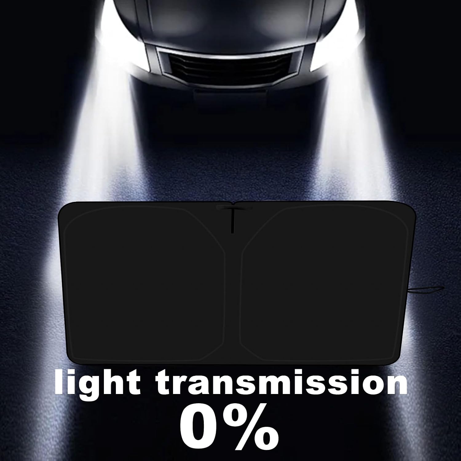 Car Windshield Sun Shade, 240T Thickened Block Heat and Sun Keep Cars Interior, Foldable Automotive Sunshade for Car SUV Truck Front Windshield (57.09x 31.5 inch)