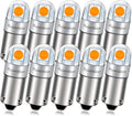 Ruiandsion BAY9S LED Reading Light H21W 64136 12V Non Polarity 200LM Super Bright 3030 2SMD Chipset Yellow for Car Interior Side Door Courtesy Map Lights Pack of 10