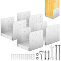 6"x6" adjustable post base, 4pcs stainless steel post, main product view