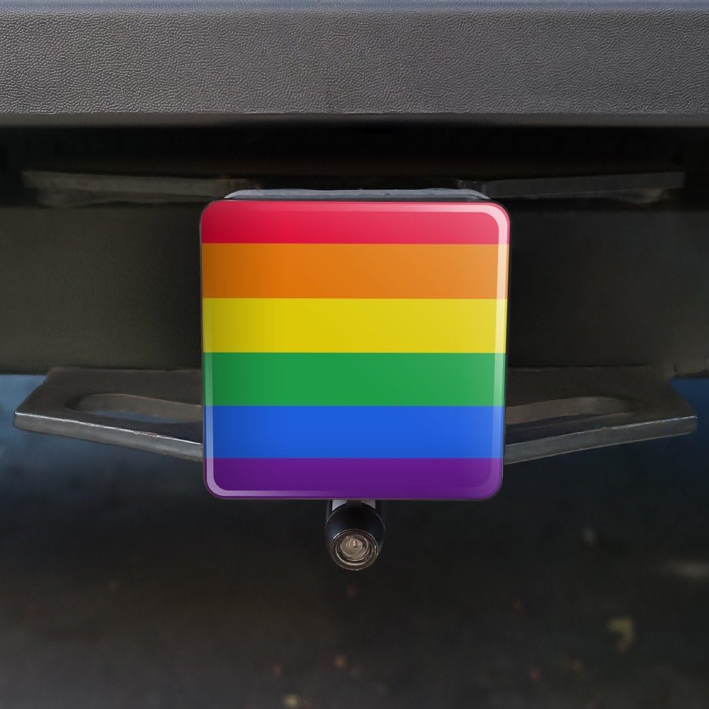 GRAPHICS & MORE Rainbow Pride Gay Lesbian Contemporary Tow Trailer Hitch Cover Plug Insert 2"