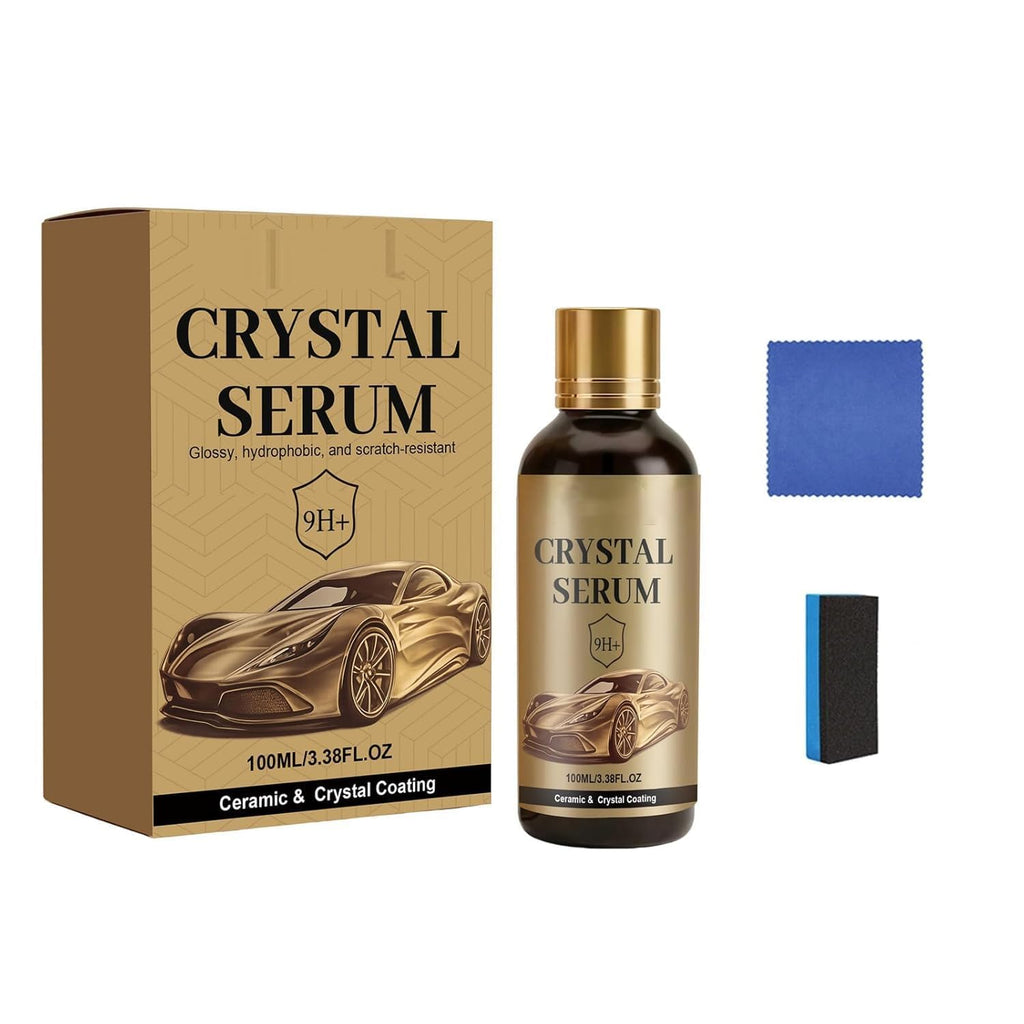 100ML Ptz Crystal Serum Graphene 9h Ceramic Coating for Cars Interior Exterior Headlight,Glass Nano Quick Cristal Ultra Car Shine Sealant for Auto Car Detailing Paint Glass & Wheel (1PCS)