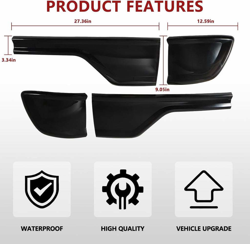 Smoked Black Tail Light Cover for Dodge Durango 2014-2024