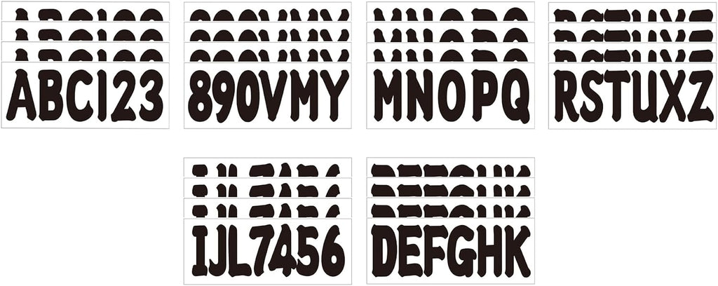 3 Inch Boat Registration Number & Letters Decal Kit Waterproof Marine Vinyl Hull Easy Apply for PWC Jet Ski Pontoon Black