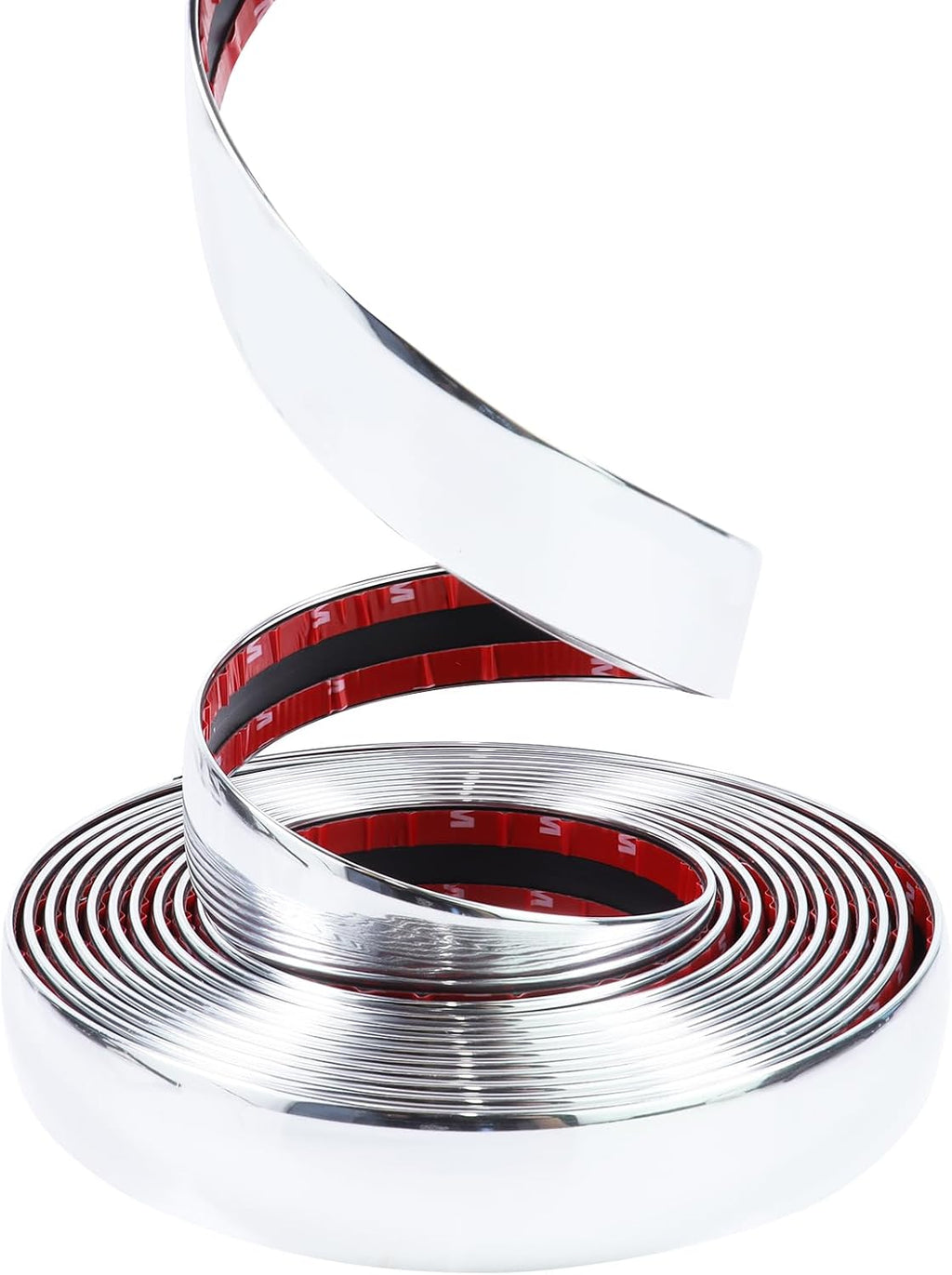 16FT Automotive Chrome Trim Molding 1"(25mm) Heavy Duty Chrome Car Moldings Trim UV Protected Scratch-Proof for Truck RV SUV Side Door Window Bumper, Self Adhesive