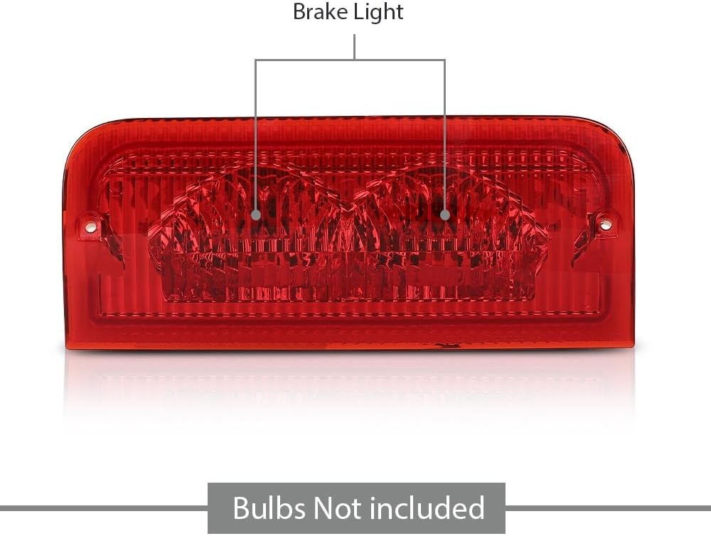 ALLGOOD Third 3rd Brake Light Stop Lamp Assembly Compatible with Ford E150 E250 / E350 Super Duty 2008-2014 6C2Z-13A613-A, 6C2Z13A613A Red Lens
