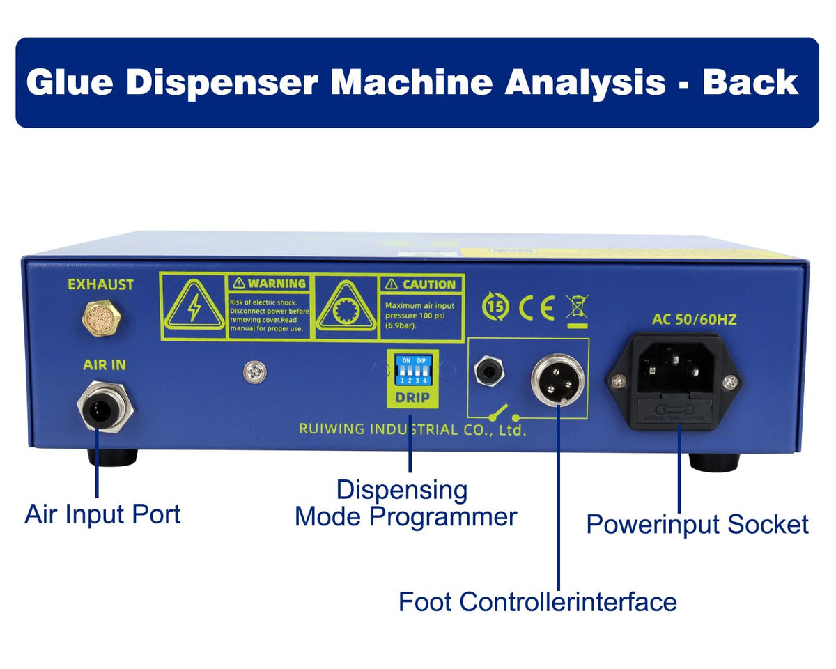 983a auto glue dispenser ac 110v automatic/semi-automatic solder, side view