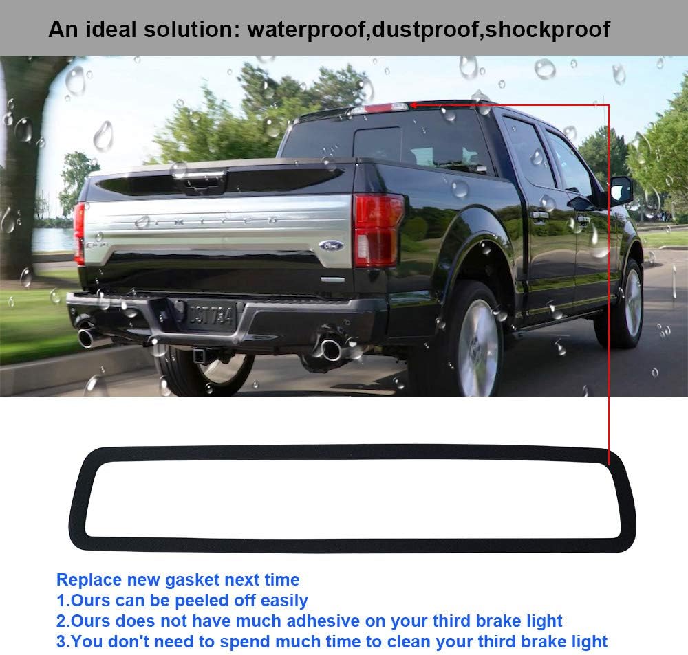 3rd Third Brake Light Seal Gasket Compatible with Dodge Ram 1500 2009 to 2018, Dodge Ram 2500 3500 2010 to 2018 Rear Cab High Mount Stop Lamp