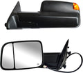 JZSUPER Towing Mirrors fit fo 2009-2018 Dodge Ram 1500, 2010-2018 2500 3500, 2019-2024 Ram 1500 Classic with Power Heated LED Turn Signal Lights Puddle Lamp Temperature Sensor Foldaway