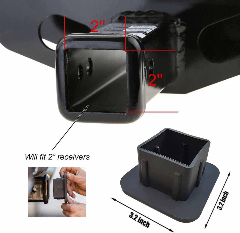 Customize Your AUTO Trailer Hitch Cover, Custom Pattern Tow Receiver Tube Plug Cap,2" Hitch Cover Plug Insert Compatible，2 Inch Rugged Rubber Receiver Tube Hitch Plug(1Pack)