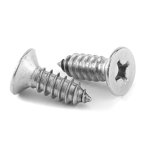 #7 x 1/2" Wood Screw 100Pcs 18-8 Stainless Steel Screws Flat Head Phillips Fast by SGTZH