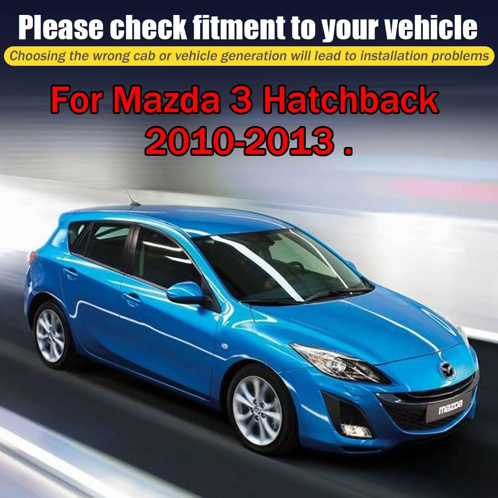 rain guards for mazda 3 hatchback 2010-2013, tape-on, package contents