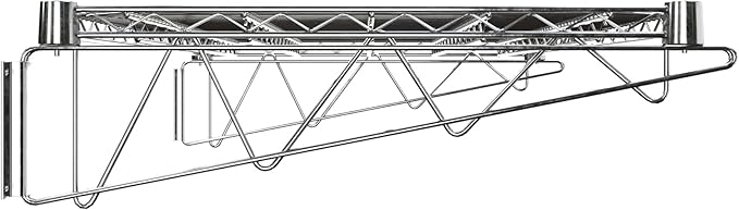 24" x 36" Chrome Wire Wall Mount Shelf - Image 4