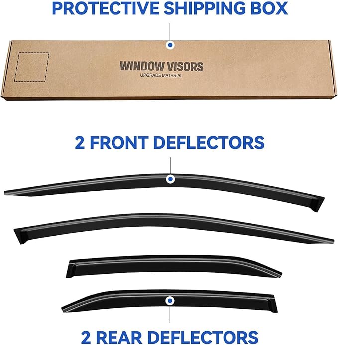 Window Visors Rain Guards for 2018-2024 Toyota Camry, Out-Channel Window Vent - Image 6
