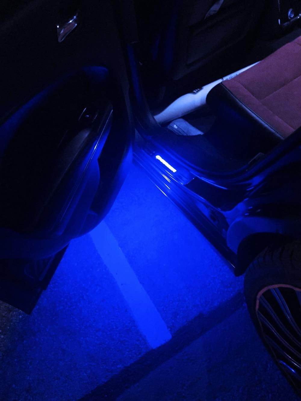 iJDMTOY 12-SMD-3528 1.72-in 43mm 211-2 212-2 214-2 561 Rigid Loop Festoon LED Bulbs for Car Side Door Courtesy Lights, Ultra Blue