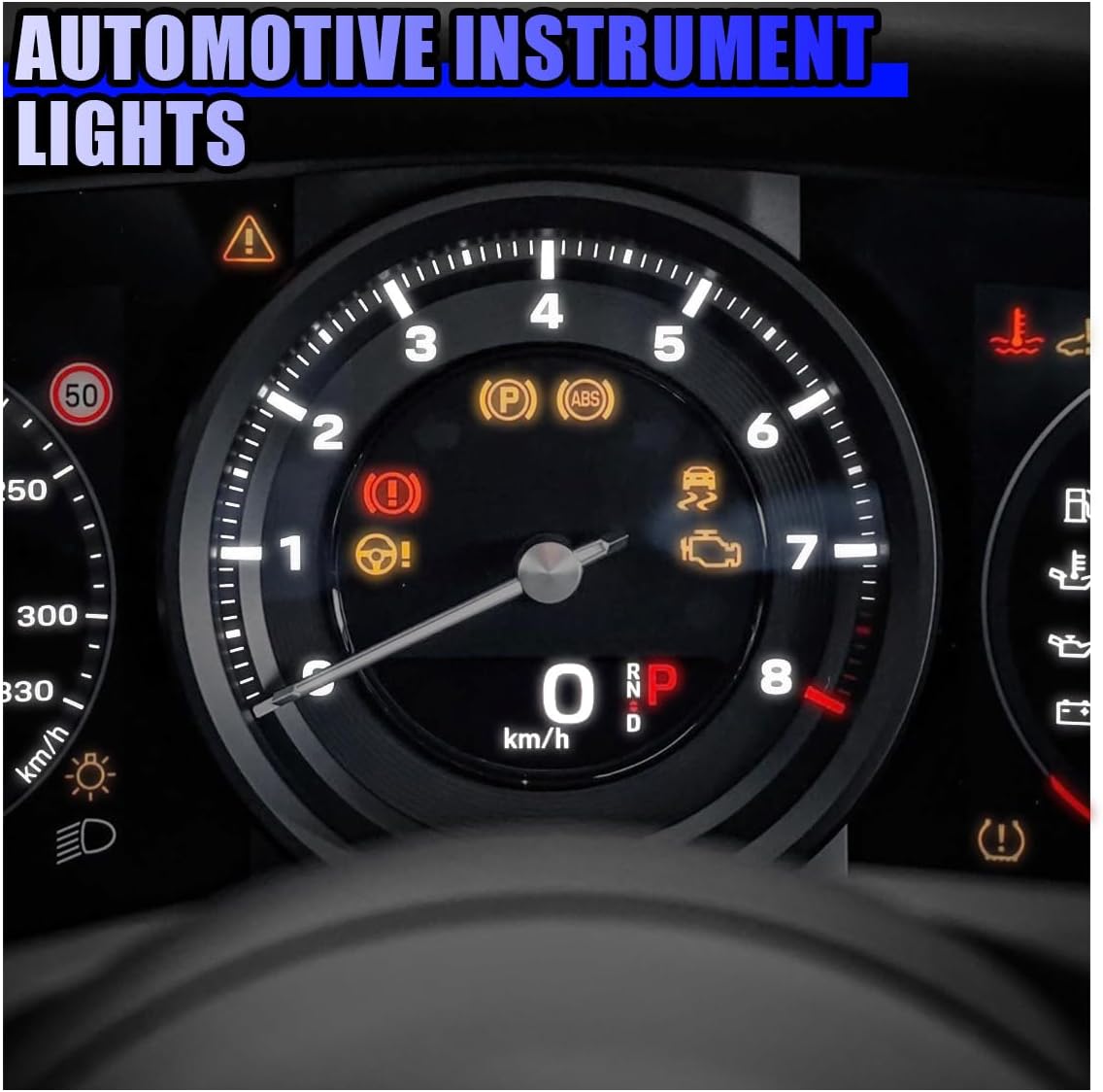 40PCS T5 T10 Car LED Bulbs Dash Lights with Twist Socket - Instrument Cluster Light Car Interior Replacement Bulb for Dashboard Panel Gauge Indicator Lamps Map Dome Lights (White)