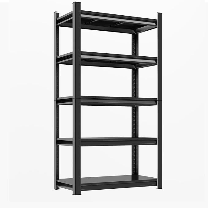 59''H Garage Shelving Heavy Duty Rack, 3000 LBS Extra Large Capacity 5 Tier by ErgoNova