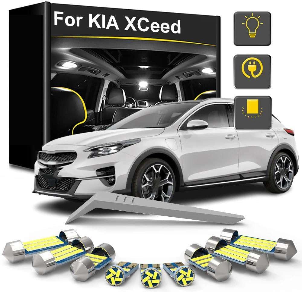 12Pcs Car LED Interior Light Glove Box Map Dome Trunk Lamp Kit,for XCeed 2019 2020 2021 2022 2023