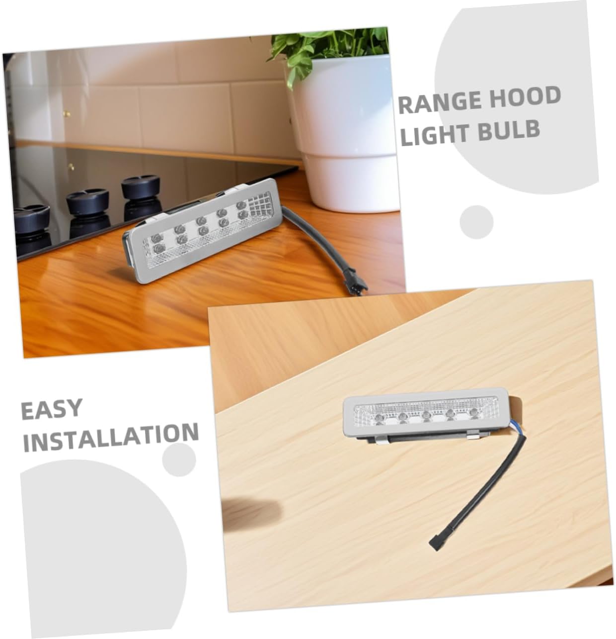 2pcs LED Range Hood Light Bulbs Replacement Compatible Kitchen Vent Hood Energy Efficient Bright for Home Use