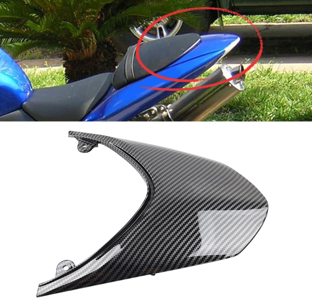 Rbanna1 1 Pc ABS Plastic Rear Seat Fairing Fairing Tail Light Cover Carbon Fiber Black for Kawasaki Ninja ZX10R 04-2005