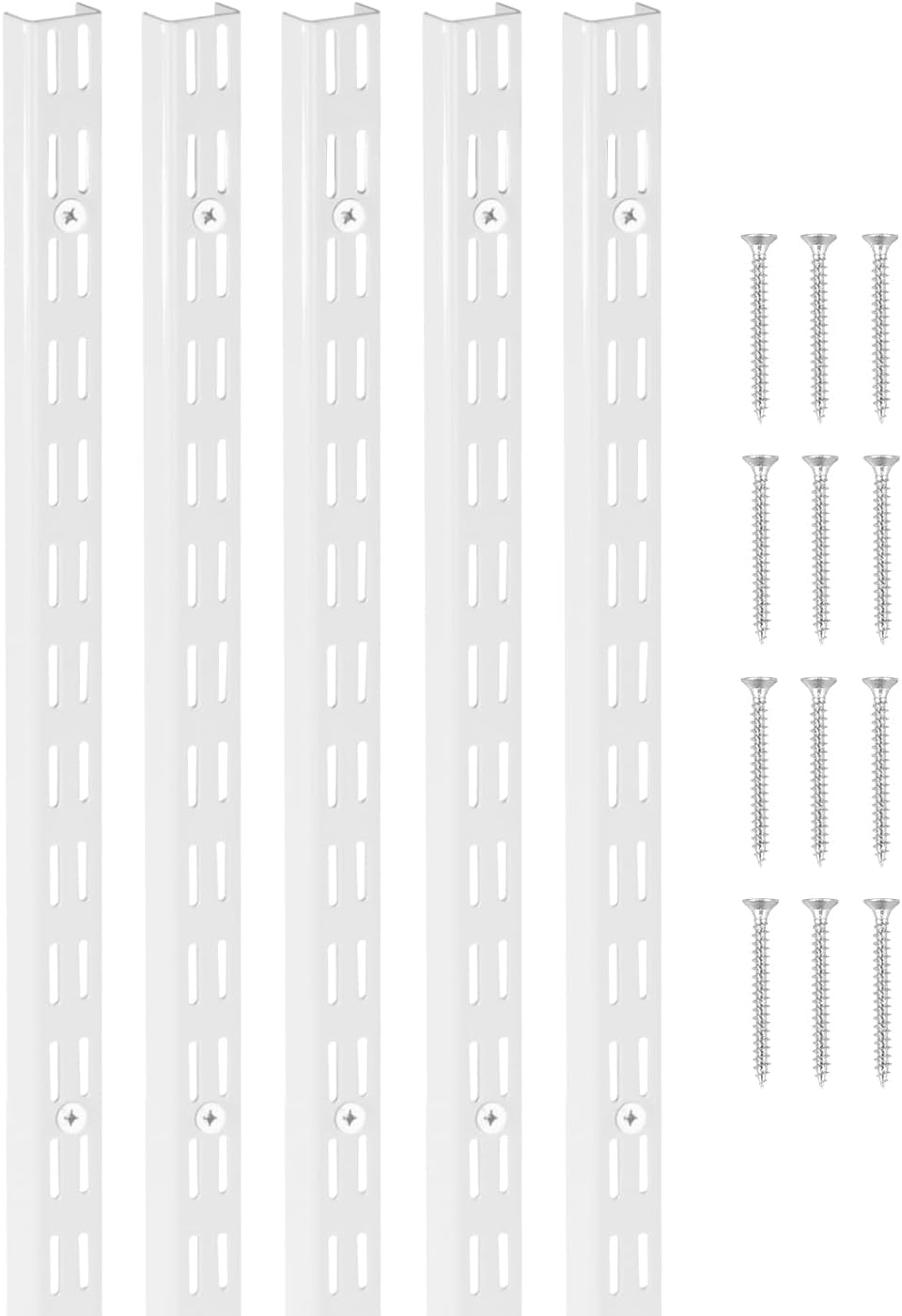 vevor shelf pilaster, 60-inch 5 pack, dual track, main product view