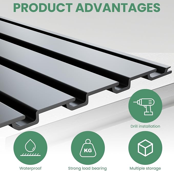 Slatwall Panel Wall Storage Systems, 4x8 ft Slat Wall Paneling Garage Wall - Image 4
