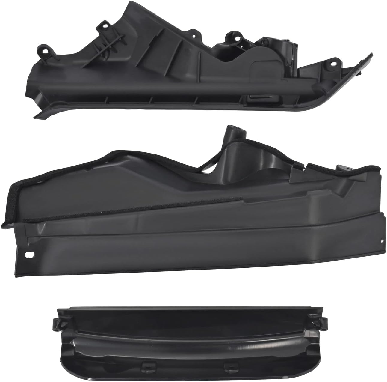 PRIB000000002 3PCS car Engine Upper Cover Compartment Partition Panel - For BMW X5 X6 E70 E71 06-14 Car Engines Accessories - Engine Bay Upper Black Plastic Divider Cover