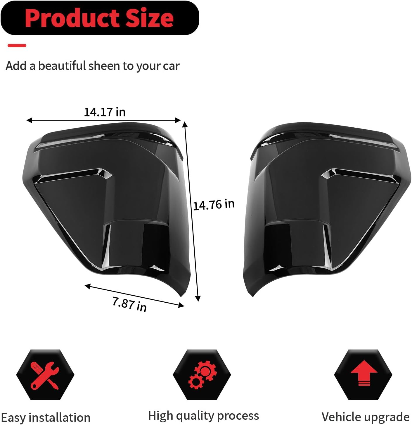 RT-TCZ Smoked Black Tail Light Lamp Cover Guard Trim Decoration Exterior Accessories for Ford F150 Raptor 2024 2025