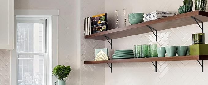 24 Pack L10 x H 8" Black Heavy Duty Shelf Brackets - Image 8