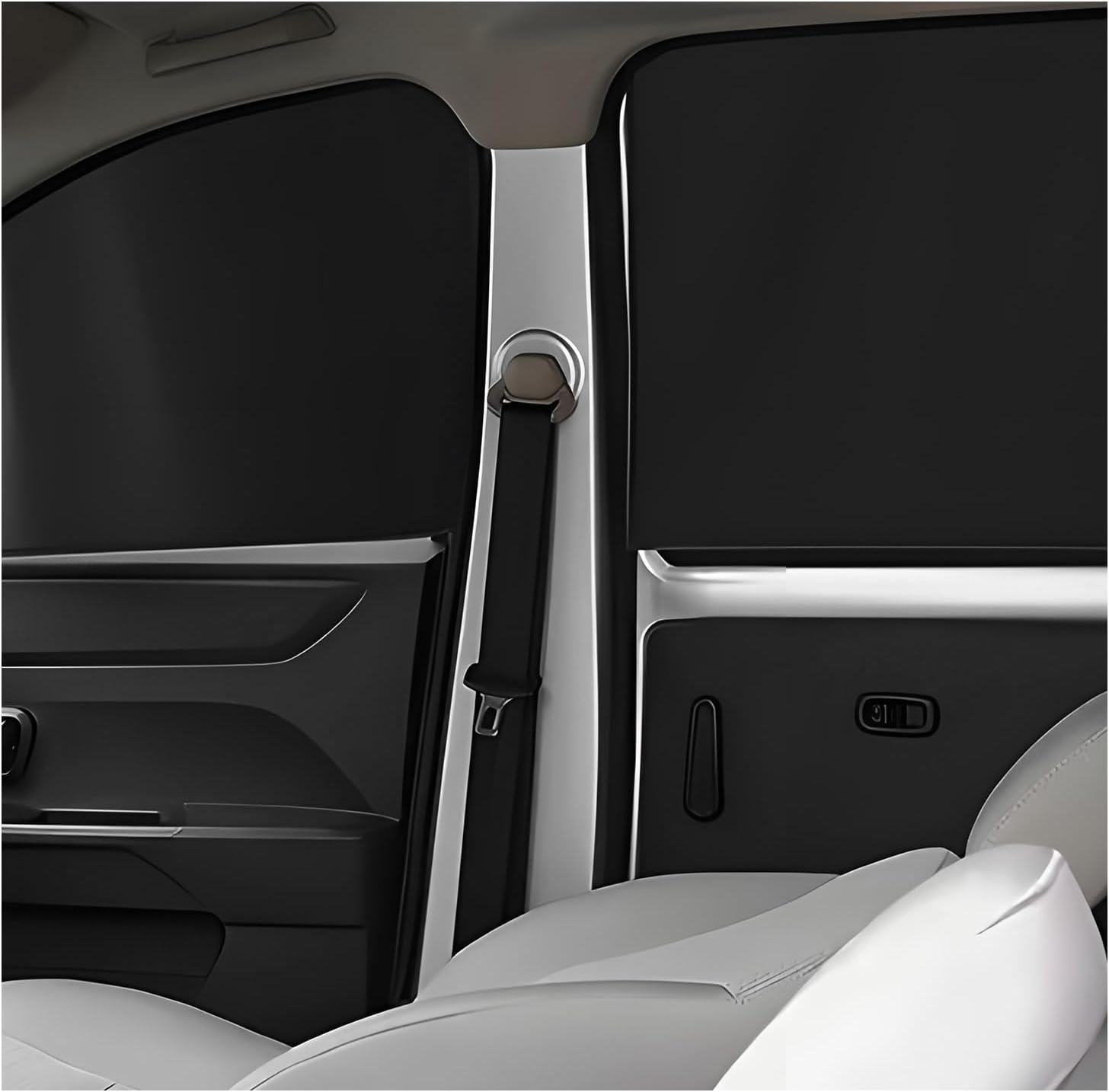 4 PCS Car Side Window Sun Shades, Magnetic Auto Side Window Sunshade Protects from Heat and UV Rays, Magnetic Sun Blocker Windows Cover for Most Vehicles, Car Accessories (Front/Rear Window)