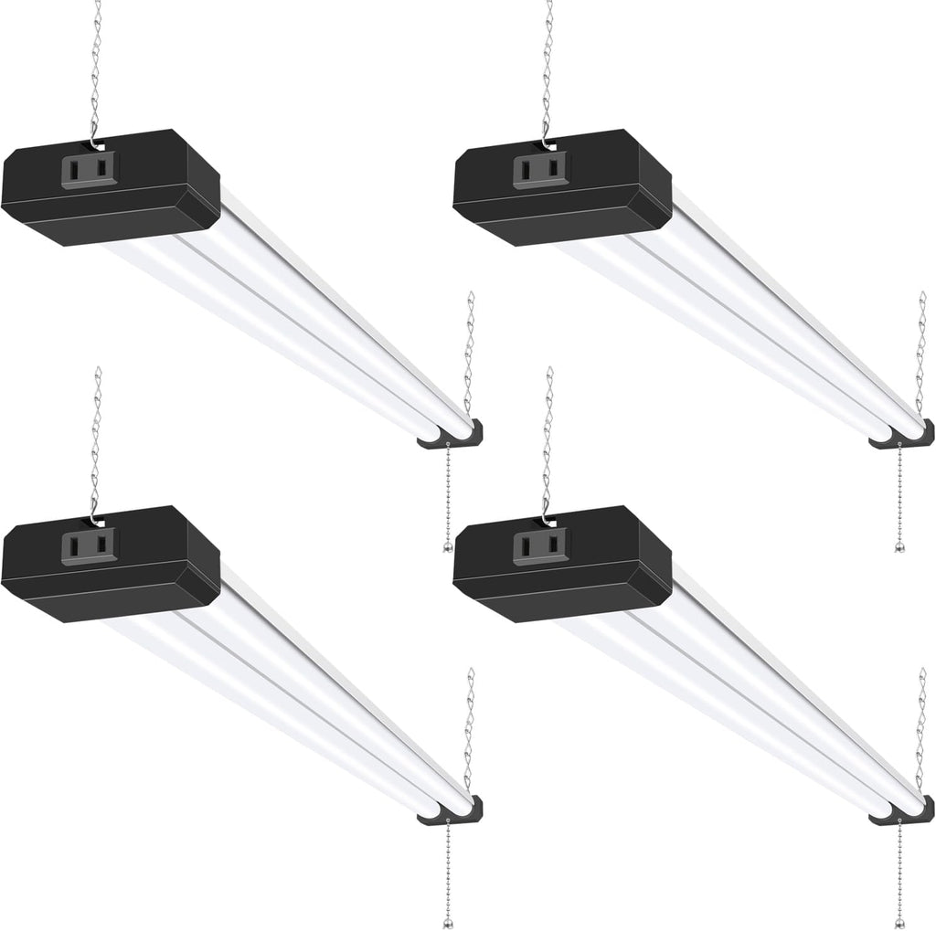 hykolity 4 Pack 4FT LED Shop Light, Linkable Utility Shop Lights, 5000K
