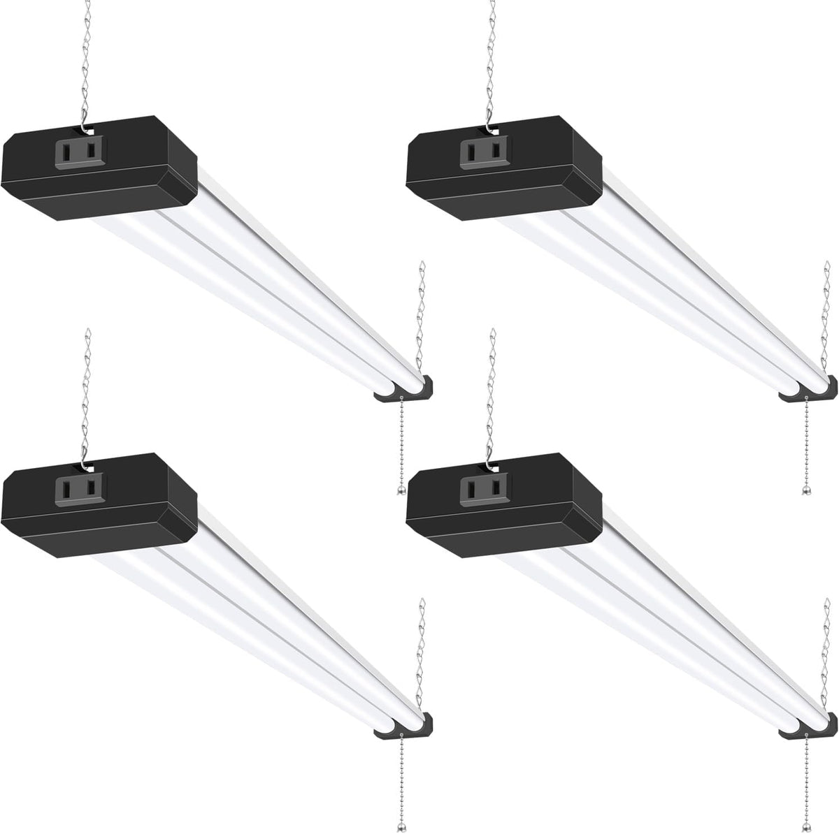 hykolity 4 Pack 4FT LED Shop Light, Linkable Utility Shop Lights, 5000K